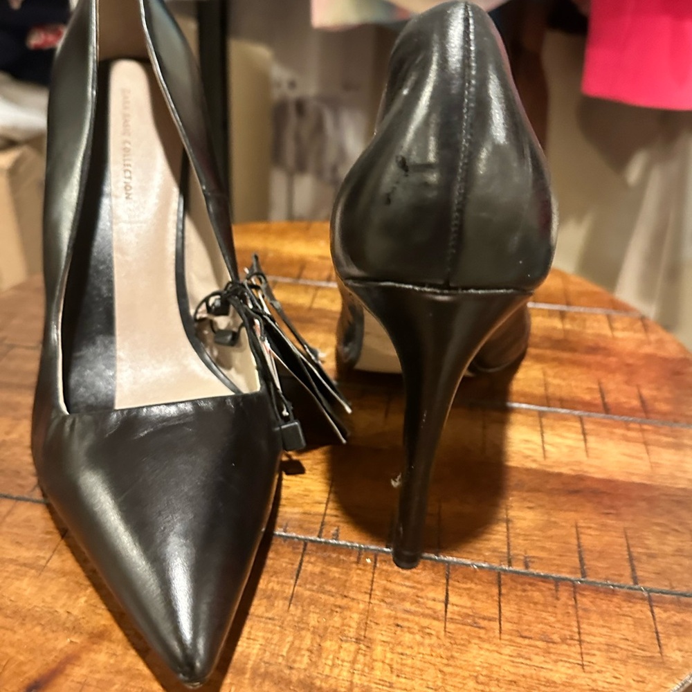 Nwts Zara Black Pointed Toe Stiletto Heels